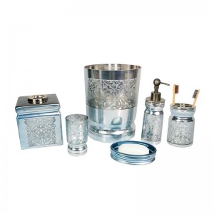 Glas badrumstillbehör set