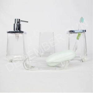 Klar glas badrumstillbehör set